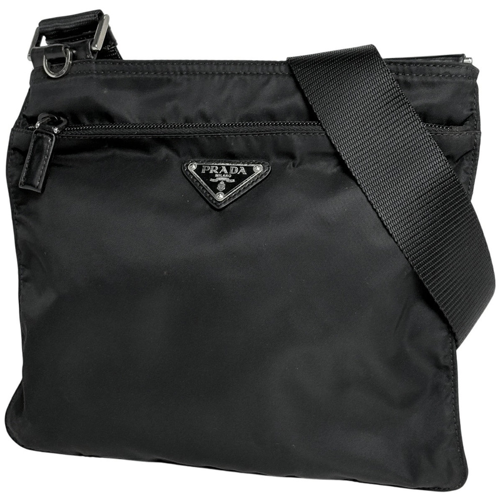 Prada Shoulder Bag Plate Nero Black
